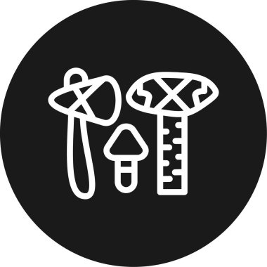 Mantar. Web simgesi basit illüstrasyon