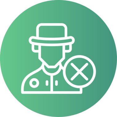 Eşsiz hacker vektör çizgisi simgesi