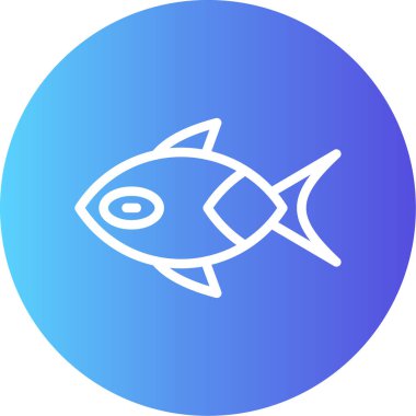 Balık. Web simgesi basit illüstrasyon