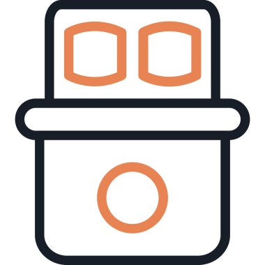 kahve makinası kahve makinesi simgesi ana hatlarıyla