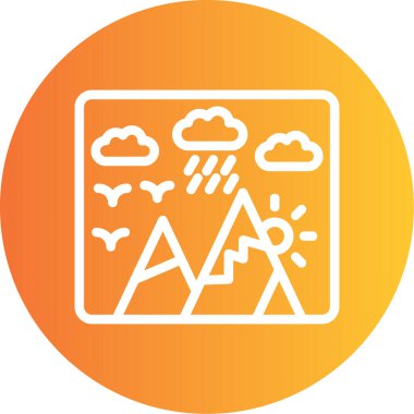 Güzel Bulut Çizgisi Vektör Simgesi