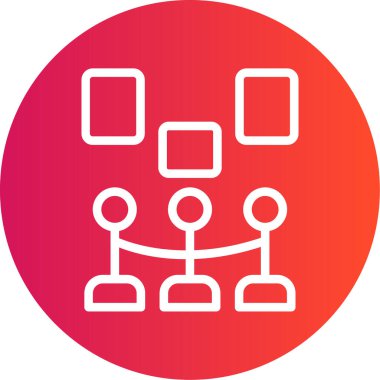 Bir grup insan simgesinin vektör çizimi