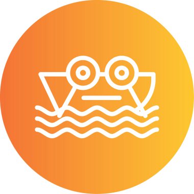 Bir yüzme havuzu simgesinin vektör çizimi