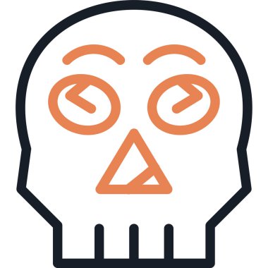 Kafatası. Web simgesi basit illüstrasyon