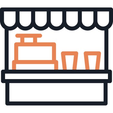 Dükkan. Web simgesi basit illüstrasyon