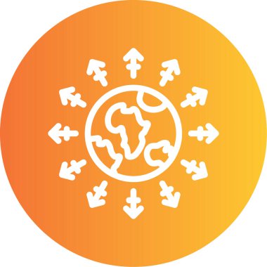 Küresel ağ simgesinin vektör illüstrasyonu