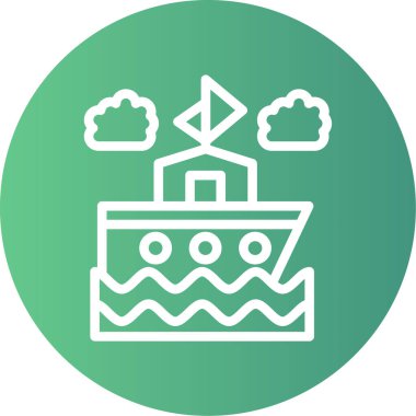 Tekne. Web simgesi basit tasarım