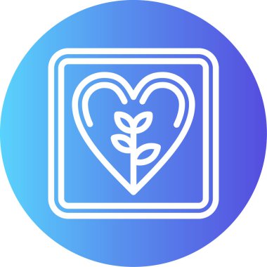 Bir kalp simgesinin vektör illüstrasyonu