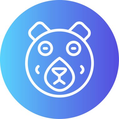 Ayı simgesi, vektör illüstrasyonu