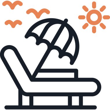 Sandalye. Web simgesi basit illüstrasyon