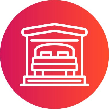 Bina. Web simgesi basit illüstrasyon