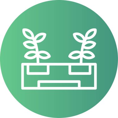 Bitki. Web simgesi basit illüstrasyon