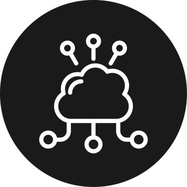 bulut hesaplama simgesi, vektör illüstrasyonu