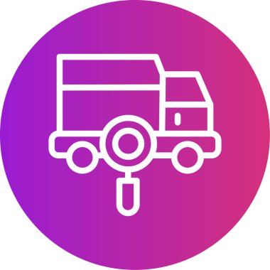 Bir kamyon simgesinin vektör çizimi