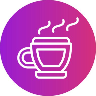 Kahve. Web simgesi basit illüstrasyon