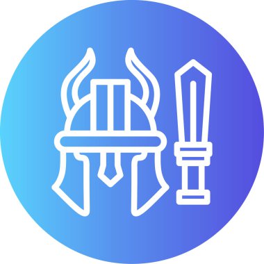 Bir kılıç simgesinin vektör illüstrasyonu