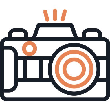 kamera simgesi vektör illüstrasyonu