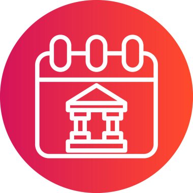 İllüstrasyon banka binası simgesi