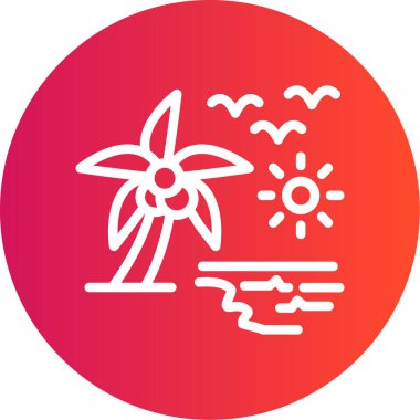 Bir çiçek simgesinin vektör illüstrasyonu