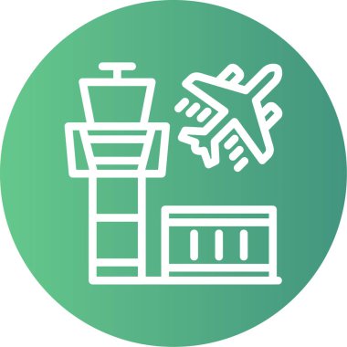 Havaalanı ikon vektör illüstrasyonu