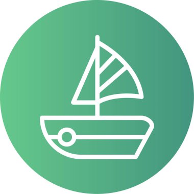 Tekne. Web simgesi basit illüstrasyon