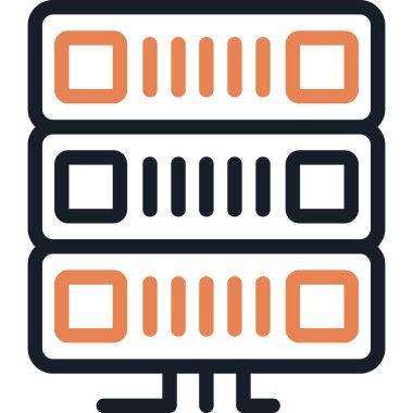 Sunucu. Web simgesi basit illüstrasyon