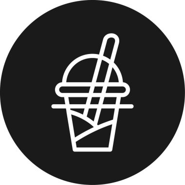 Dondurma Vektörü Kabartma Simgesi Tasarımı