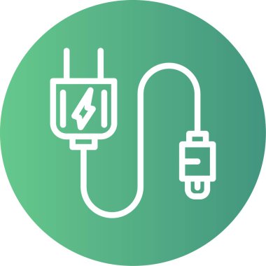 Eşsiz Elektrik Eklenti Vektör Satırı Simgesi