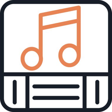 Müzik. Web simgesi basit illüstrasyon