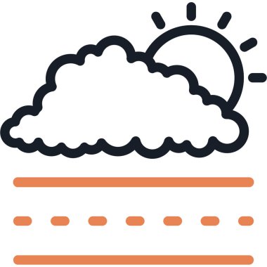 Hava durumu simgesi, vektör illüstrasyonu