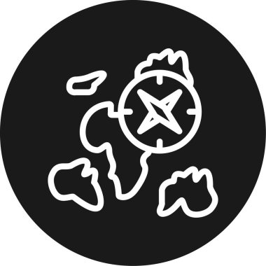 harita simgesi vektör illüstrasyonu