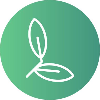 Yaprak. Web simgesi basit illüstrasyon