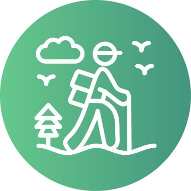 trend biçimi izole edilmiş arkaplanda yürüyüş simgesi