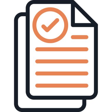 Kontrol listesi. Web simgesi basit illüstrasyon