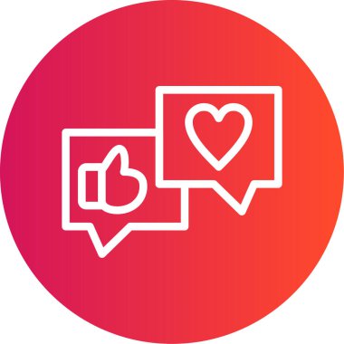 Kalp ikonu vektör illüstrasyonu