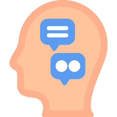 Konuş. Web simgesi basit illüstrasyon