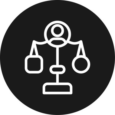 Adalet simgesinin vektör illüstrasyonu