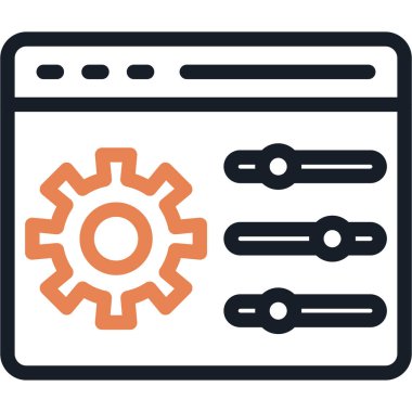 Web geliştirme düz vektör simgesi