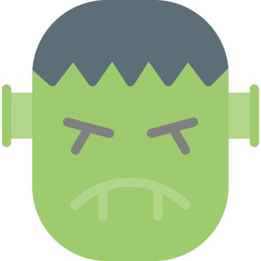 kızgın yeşil simgeler, düz simge, izole edilmiş, vektör illüstrasyonu, simge