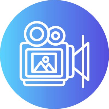 Bir kamera simgesinin vektör illüstrasyonu