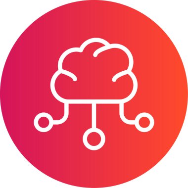 beyin ikonu vektör illüstrasyonu