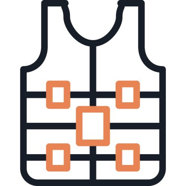 Yelek. Web simgesi basit illüstrasyon