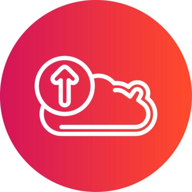 Beyaz arkaplanı olan kırmızı ve beyaz bir ikonun vektör çizimi