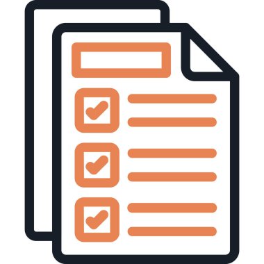 Kontrol listesi. Web simgesi basit illüstrasyon