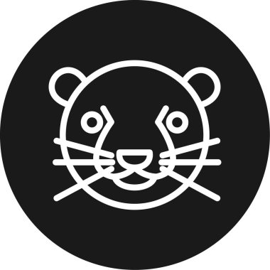 Bir kedi simgesinin vektör illüstrasyonu