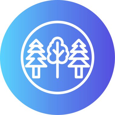 Bir ağaç simgesinin vektör illüstrasyonu