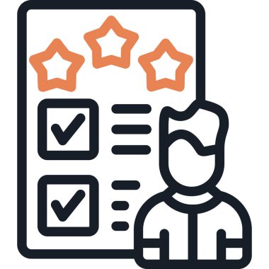 derecelendirme modern simge, vektör illüstrasyonu