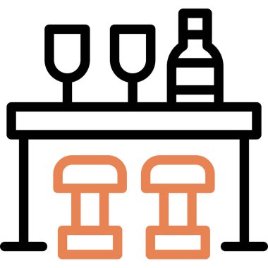 Restoran simgesi vektör illüstrasyonu