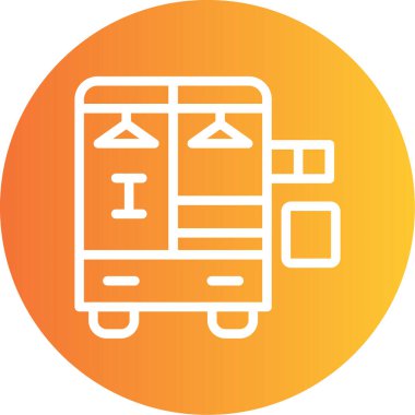 vektör van simgesi çizimi