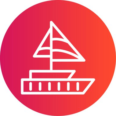 Tekne simgesinin vektör illüstrasyonu